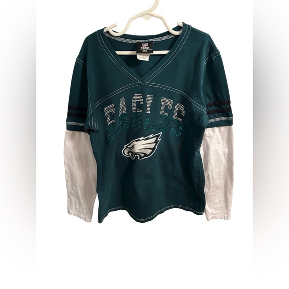 NFL Team Apparel Girls Philadelphia Eagles Shirt - Picture 1 of 10